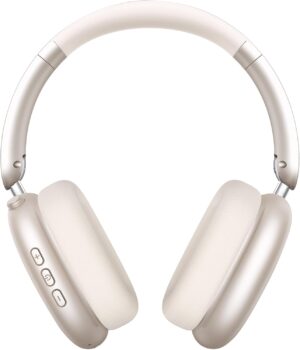 Wentronic Y01 Wireless Noise Canceling Headphones Bluetooth 5.3 Over Ear Headphones with Microphone, Hi-Res Audio, 48H Playtime, Foldable Comfortable Earpads,Compatible with iOS,Android,PC, Starlight