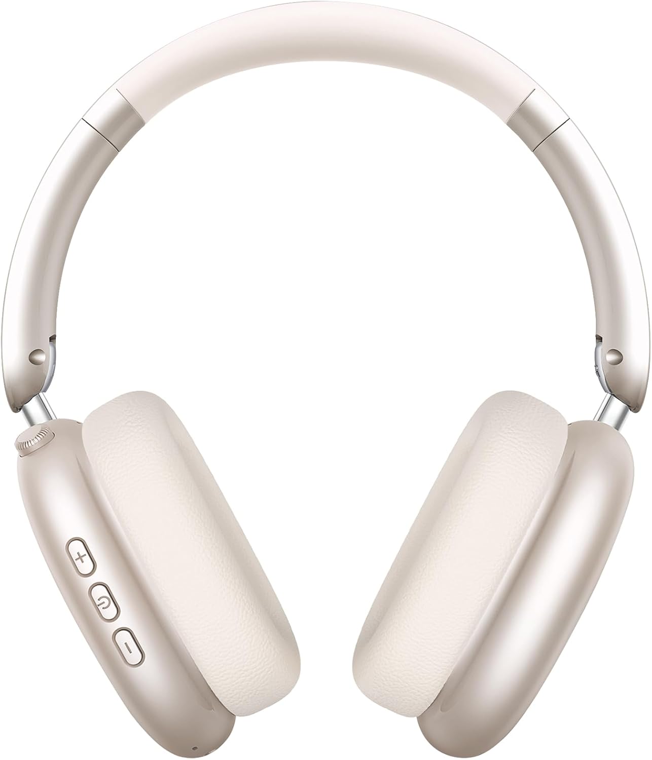 Wentronic Y01 Wireless Noise Canceling Headphones Bluetooth 5.3 Over Ear Headphones with Microphone, Hi-Res Audio, 48H Playtime, Foldable Comfortable Earpads,Compatible with iOS,Android,PC, Starlight