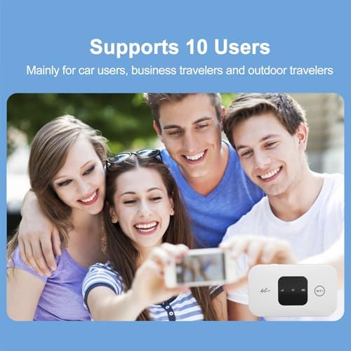 Mobile Hotspot, Portable Travel Router Supports 10 Users at The Same Time, Pocket Device with 2100mAh Large Battery, for Secure Internet at Home Or - Image 6